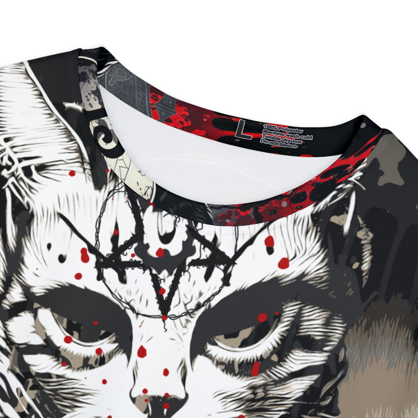 Evil Kitty Lover Women's Short Sleeve Shirt (AOP)