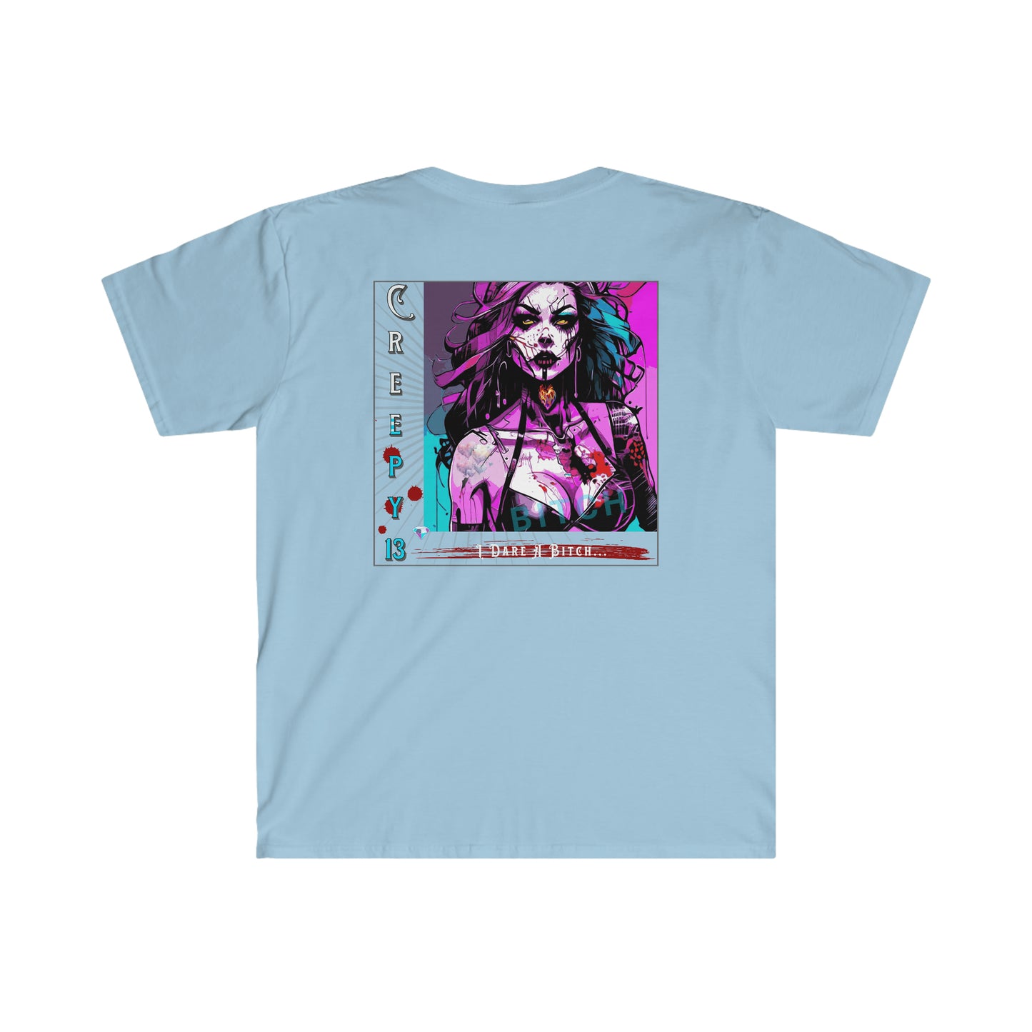 The B front and back printed Unisex Softstyle T-Shirt