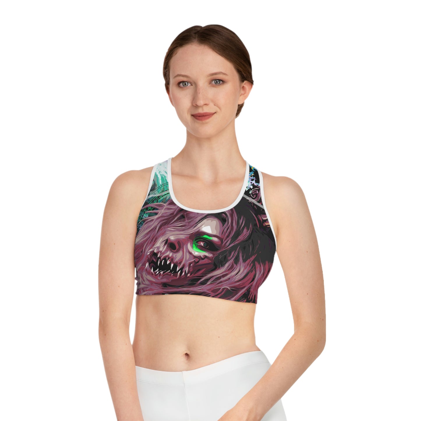 Creepy 13 Aqua Queen Sports Bra (AOP) other goodies