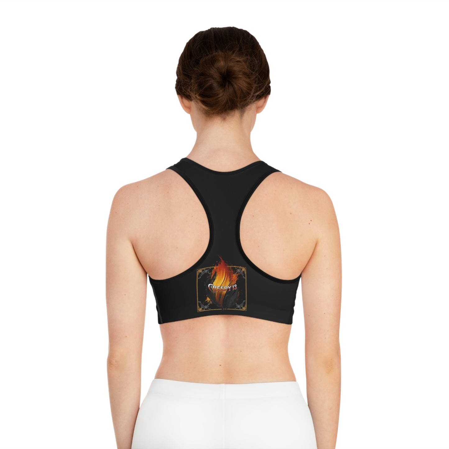 Creepy 13 fire Sports Bra (AOP) other goodies