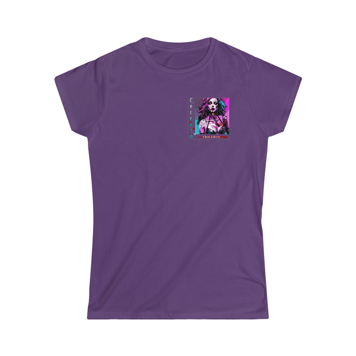 The B-2 front and back printed Women's Softstyle Tee