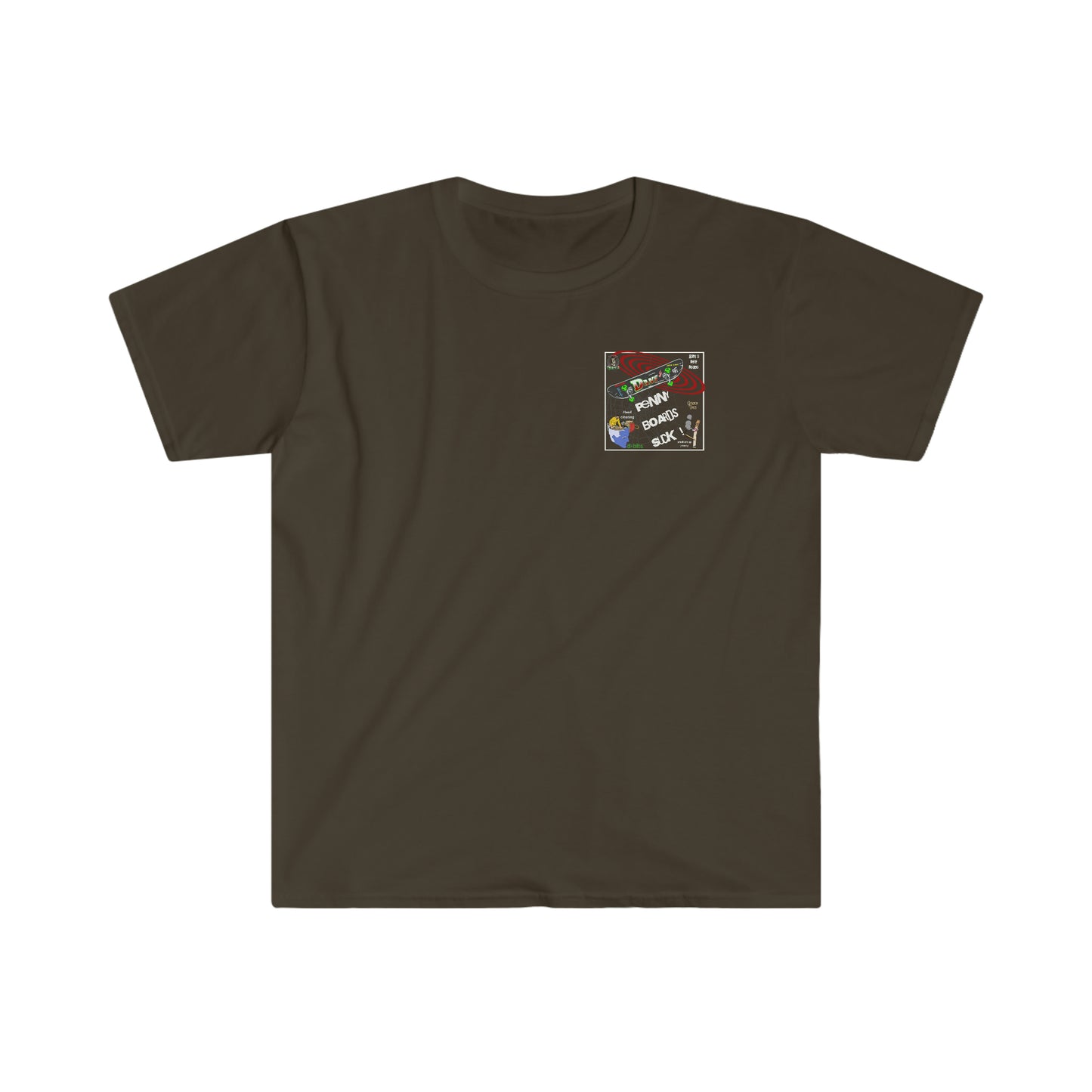 Penny boards suck Front and back printed Unisex Softstyle T-Shirt