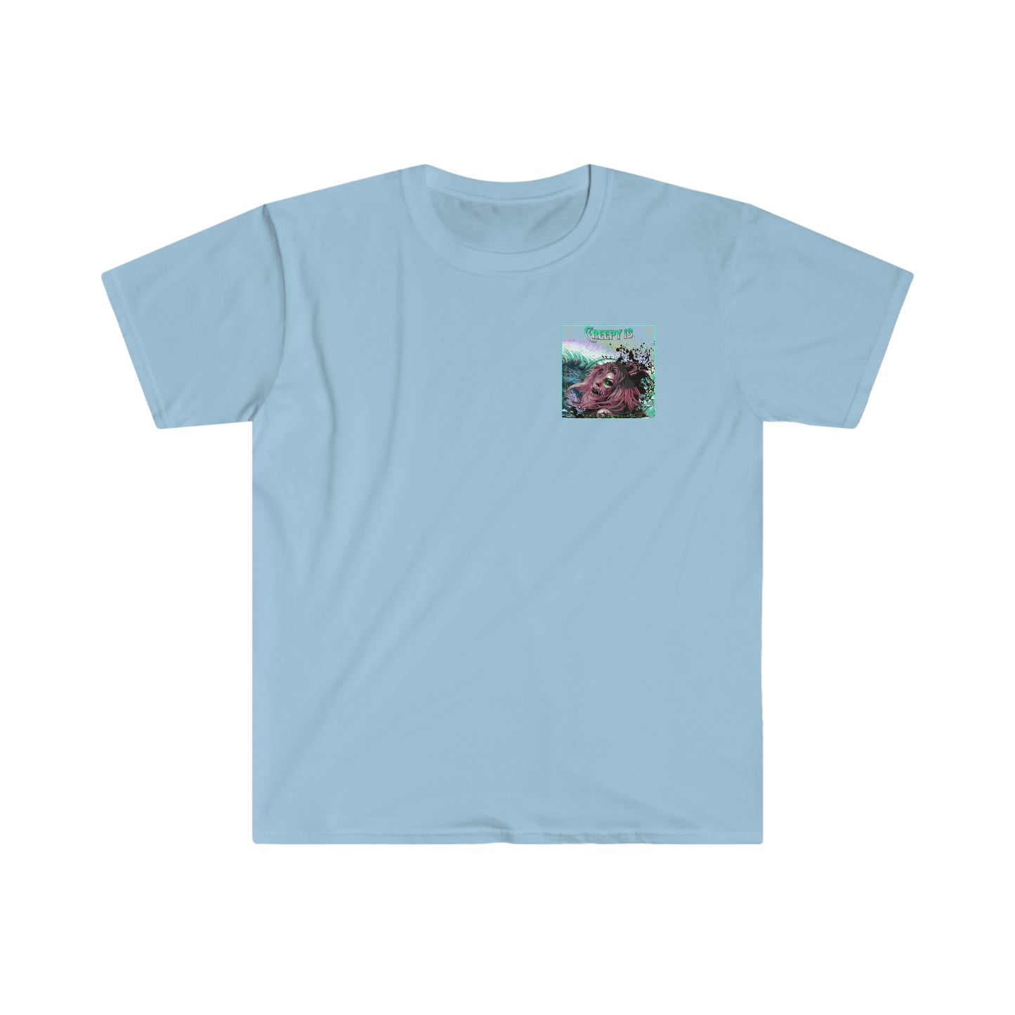 Aqua Queen front and back printed Unisex Softstyle T-Shirt