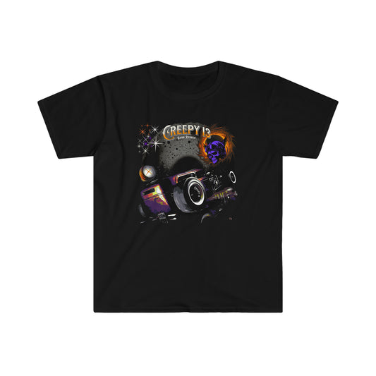 Burn Rubber front and back printed Unisex Softstyle T-Shirt