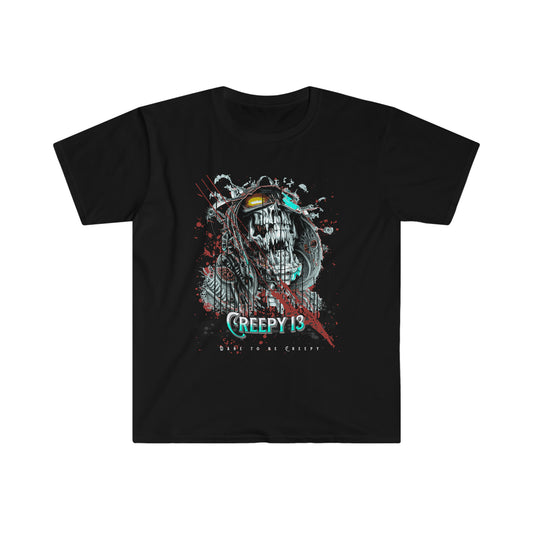 2 Mouth front and back printed Unisex Softstyle T-Shirt