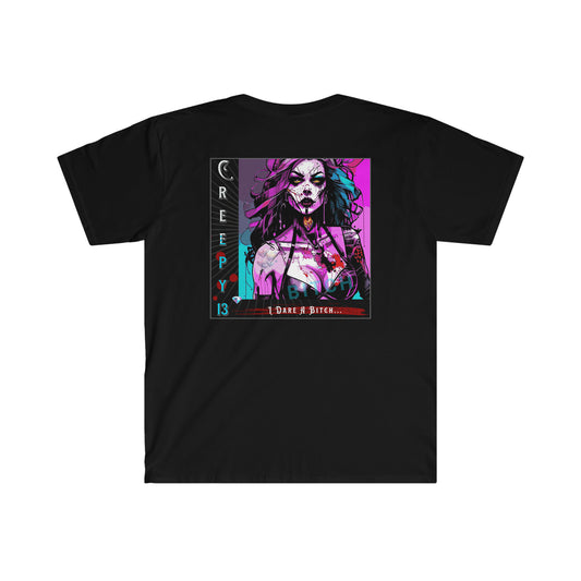 The B front and back printed Unisex Softstyle T-Shirt