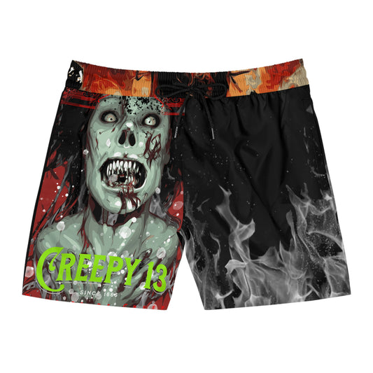 Creepy 13 Men's Mid-Length Swim Shorts (AOP) Other Goodies