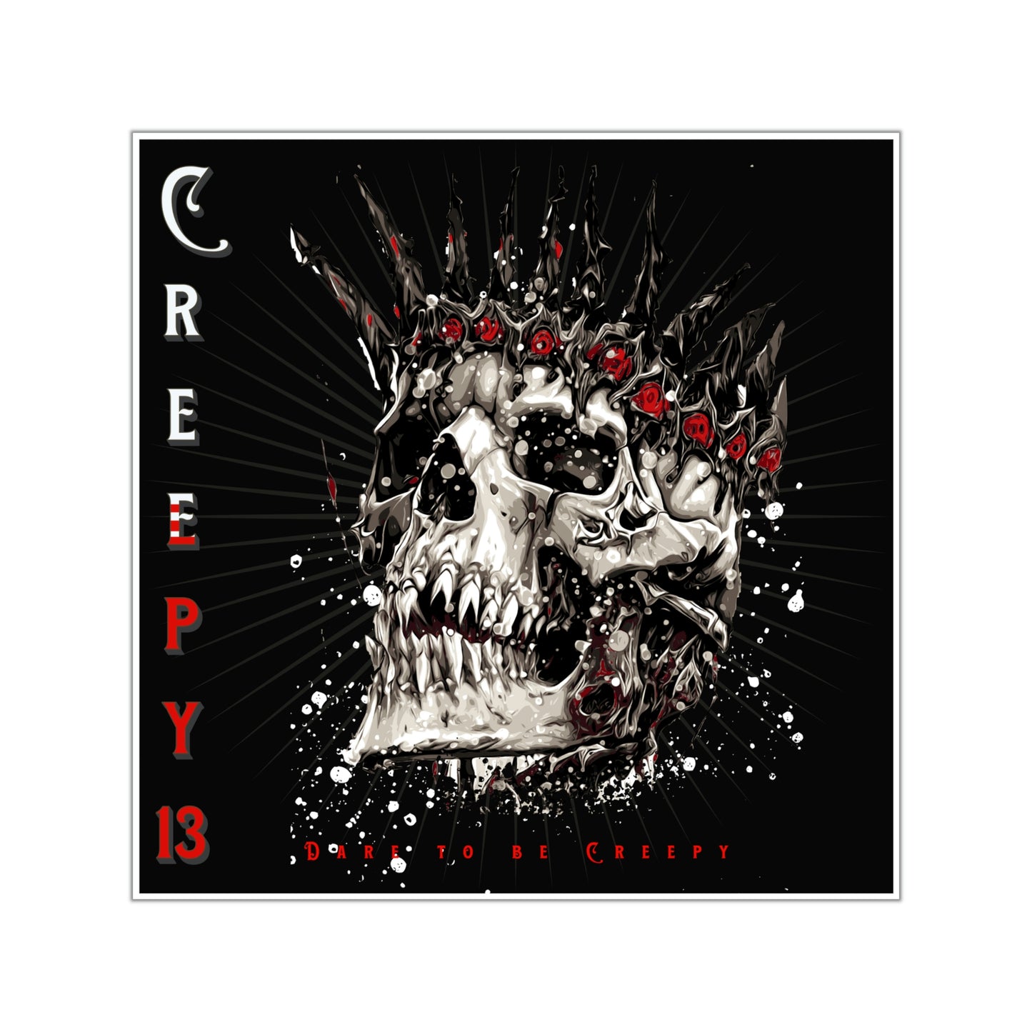 Creepy 13 Square Vinyl Stickers Other Goodies