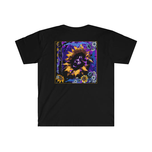 Sunflower Girl front and back printed Unisex Softstyle T-Shirt
