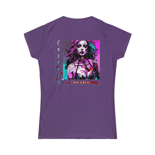 The B-2 front and back printed Women's Softstyle Tee