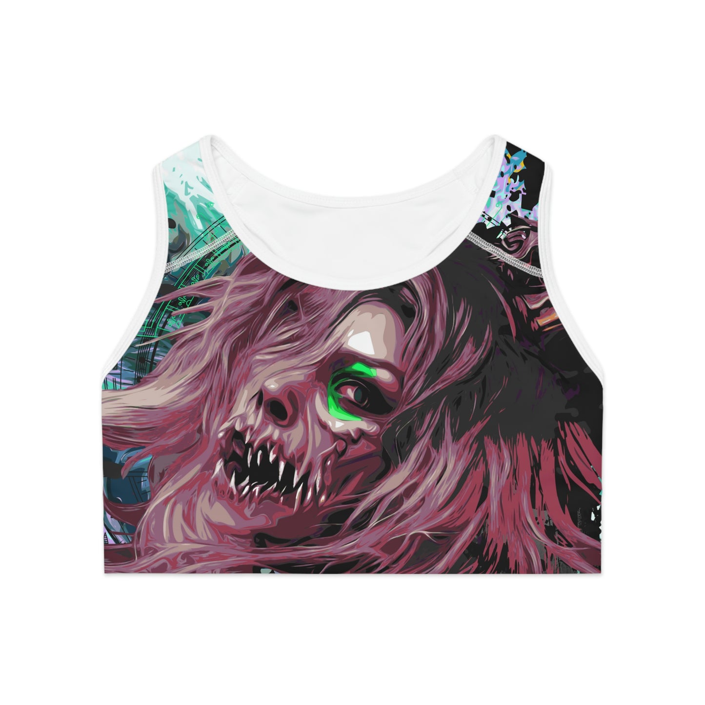 Creepy 13 Aqua Queen Sports Bra (AOP) other goodies