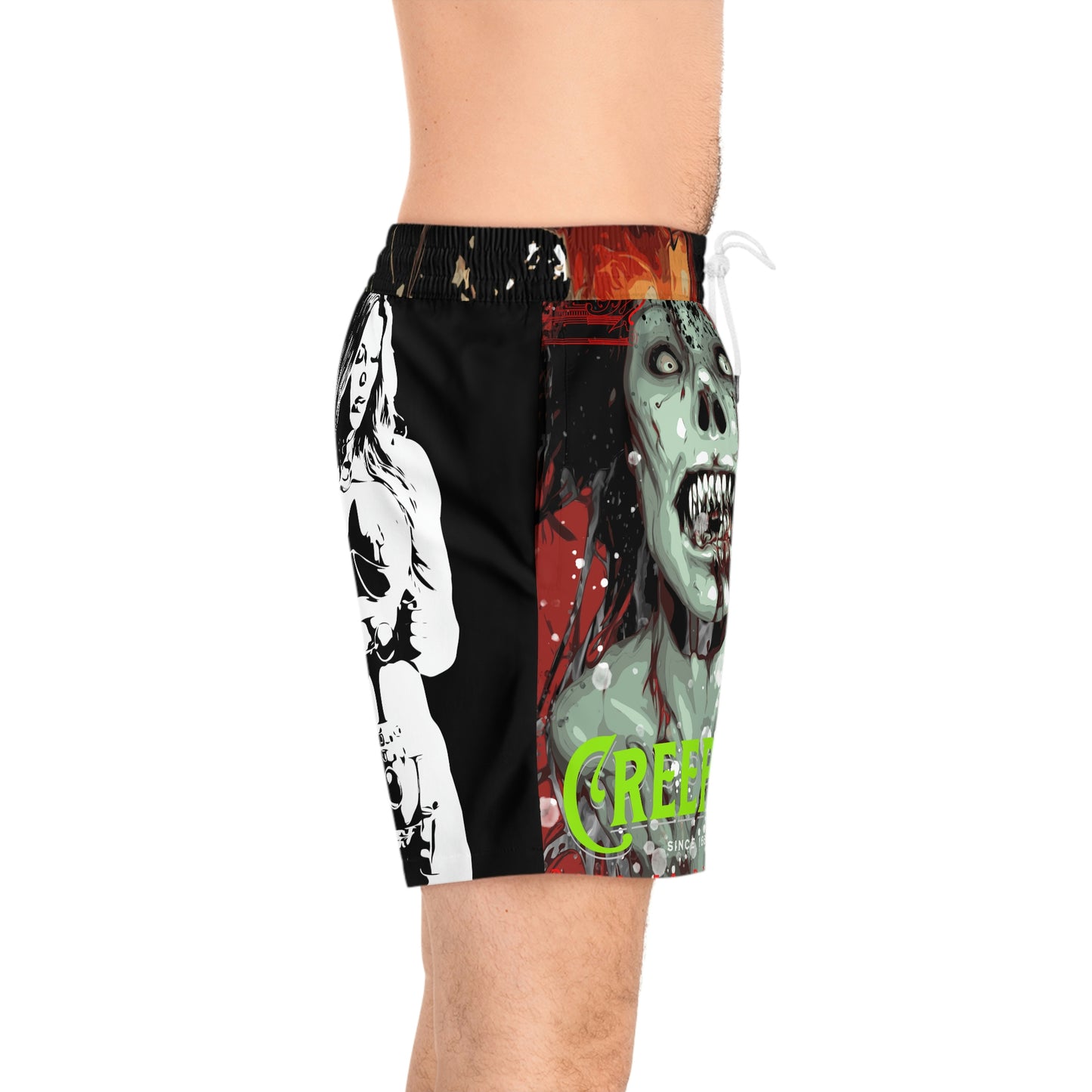 Creepy 13 Men's Mid-Length Swim Shorts (AOP) Other Goodies