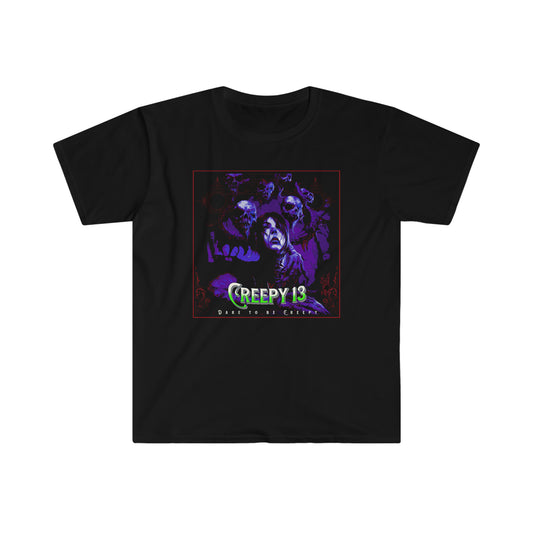 7 Head 2 front and back printed Unisex Softstyle T-Shirt