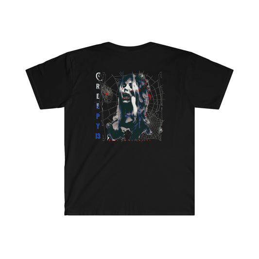 Pin Teeth front and back printed Unisex Softstyle T-Shirt