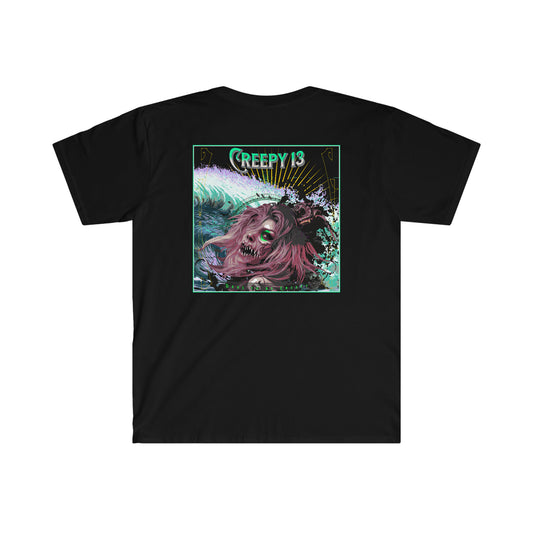 Aqua Queen front and back printed Unisex Softstyle T-Shirt