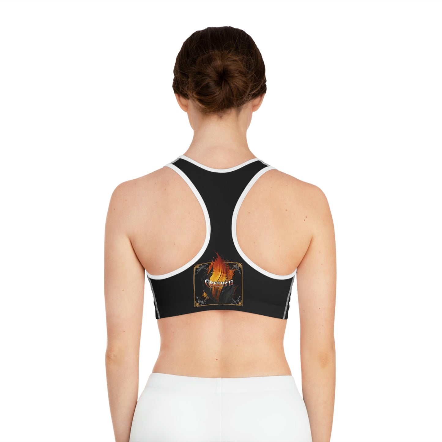 Creepy 13 fire Sports Bra (AOP) other goodies