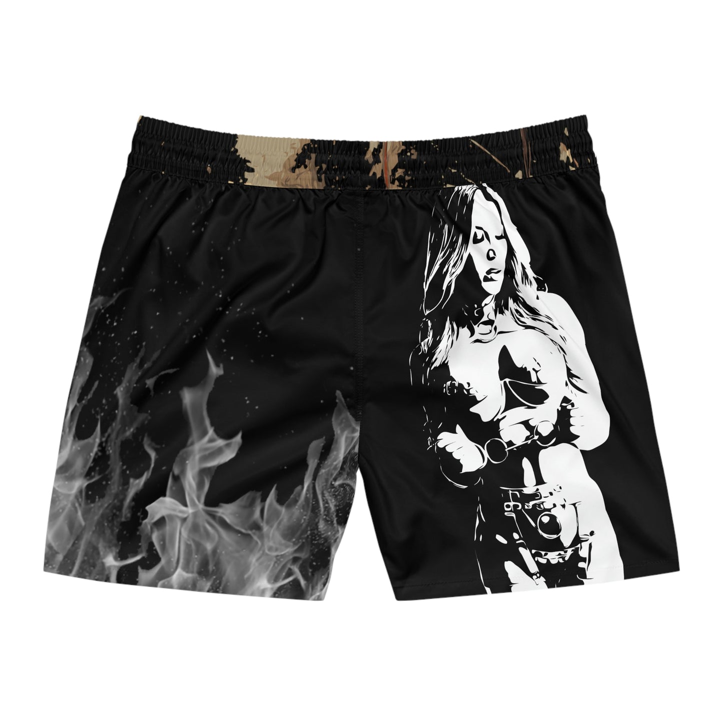Creepy 13 Men's Mid-Length Swim Shorts (AOP) Other Goodies