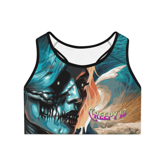 Creepy 13 Wave Girl Sports Bra (AOP) other goodies