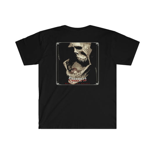 Coffin mouth front and back printed Unisex Softstyle T-Shirt