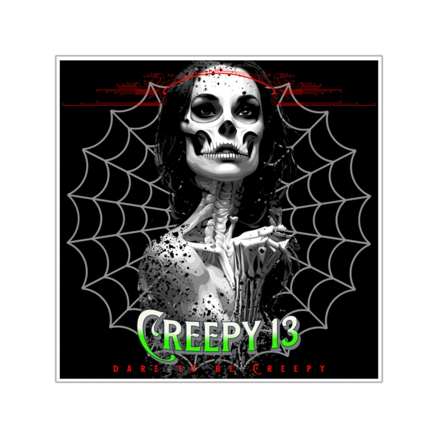 Creepy 13 Square Vinyl Stickers Other Goodies