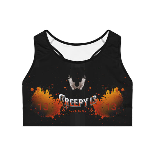 Creepy 13 fire Sports Bra (AOP) other goodies